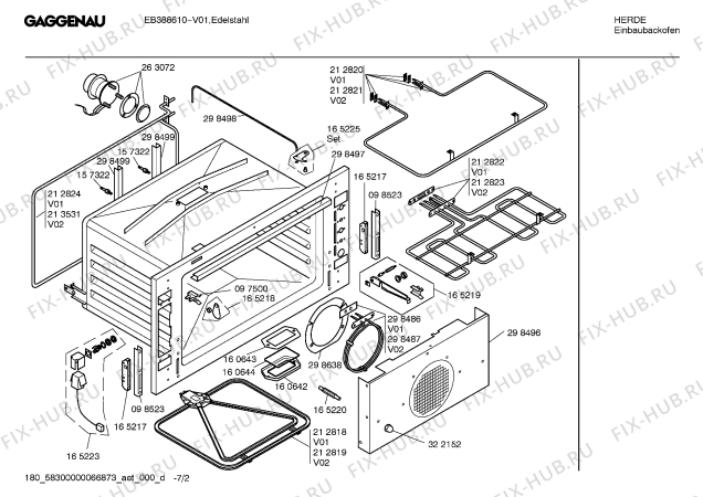 Схема №3 EB388610 с изображением Мотор вентилятора для духового шкафа Bosch 00263900