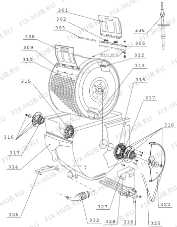 Взрыв-схема стиральной машины Gorenje W420 W420C02A FI   -White 4_5 kg (900002895, W420C02A) - Схема узла 03