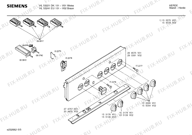 Схема №1 HL53241EU с изображением Стеклокерамика для плиты (духовки) Siemens 00233168