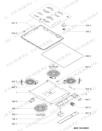 Схема №1 AKM613IX4 (F091861) с изображением Руководство для плиты (духовки) Indesit C00364290