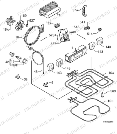 Взрыв-схема плиты (духовки) Privileg 064307_60126 - Схема узла Electrical equipment 268