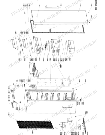 Схема №1 PFVN 265W A++ с изображением Вноска для холодильной камеры Whirlpool 481010757686