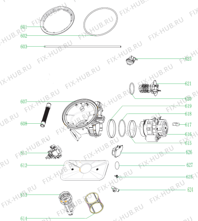 Взрыв-схема посудомоечной машины Gorenje GV54311 (476372) - Схема узла 06