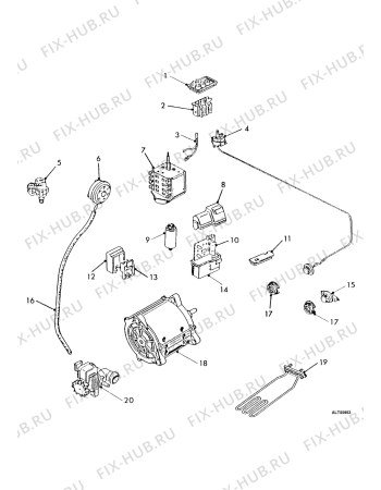 Взрыв-схема стиральной машины Zanker 4090 - Схема узла Electrical equipment