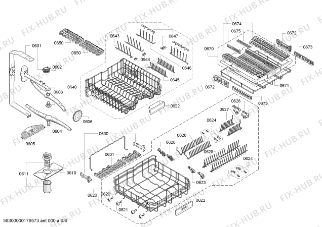Схема №2 SMS69M92EU с изображением Передняя панель для посудомоечной машины Bosch 00746833
