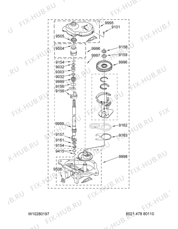 Схема №1 3LSR6233EQ AWM 941 с изображением Труба для стиралки Whirlpool 481903948705