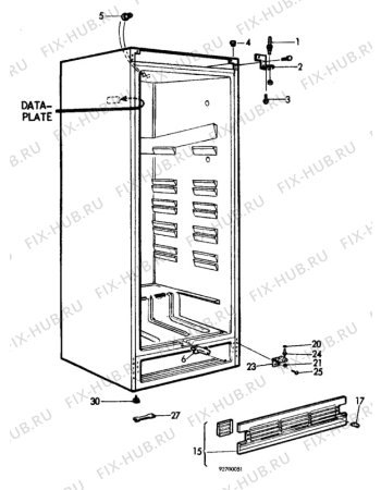 Взрыв-схема комплектующей Zanussi Z35R - Схема узла C10 Cabinet