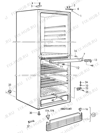 Взрыв-схема холодильника Unknown GME127KF - Схема узла C10 Cabinet