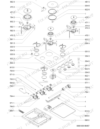 Схема №1 AKM 404/NB/01 с изображением Затычка для плиты (духовки) Whirlpool 481245088407