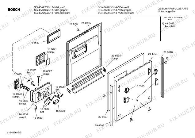 Схема №1 SGI43A25GB с изображением Вкладыш в панель для посудомойки Bosch 00369915