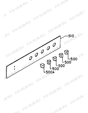 Взрыв-схема плиты (духовки) Zanussi HN12X - Схема узла Command panel 037