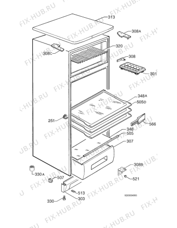 Взрыв-схема холодильника Zanussi ZD31/16L3 - Схема узла Housing 001