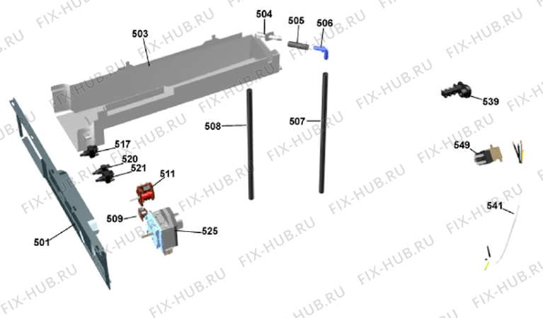 Взрыв-схема стиральной машины Gorenje T721 DK   -White (900002487, TD22ADK) - Схема узла 05