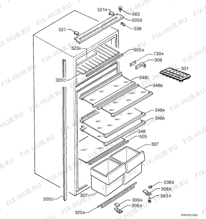 Схема №1 SD91440-4I с изображением Поверхность для холодильника Aeg 2251639148