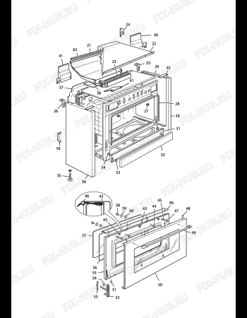 Взрыв-схема плиты (духовки) DELONGHI PGX 166 GHI Termostato COPRECI - Схема узла 2