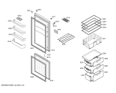 Схема №1 KGV39V03 с изображением Дверь морозильной камеры для холодильника Bosch 00682329