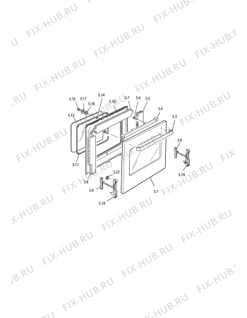 Взрыв-схема плиты (духовки) DELONGHI YEMX 9642 B - Схема узла 3