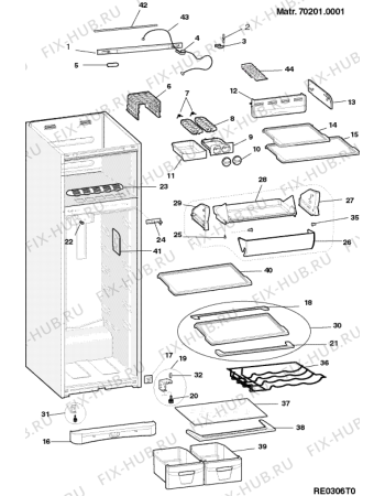 Взрыв-схема холодильника Indesit TAN5FNFNXD (F046094) - Схема узла