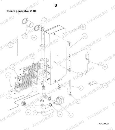 Схема №11 AFO 395 с изображением Всякое для составляющей Whirlpool 482000001411