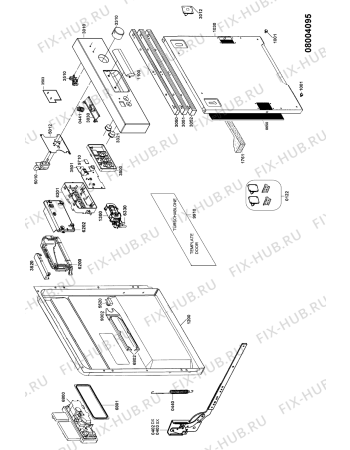 Схема №1 GCIK 6421/1 WS с изображением Ручка регулировки (кнопка) для посудомойки Whirlpool 481290508496