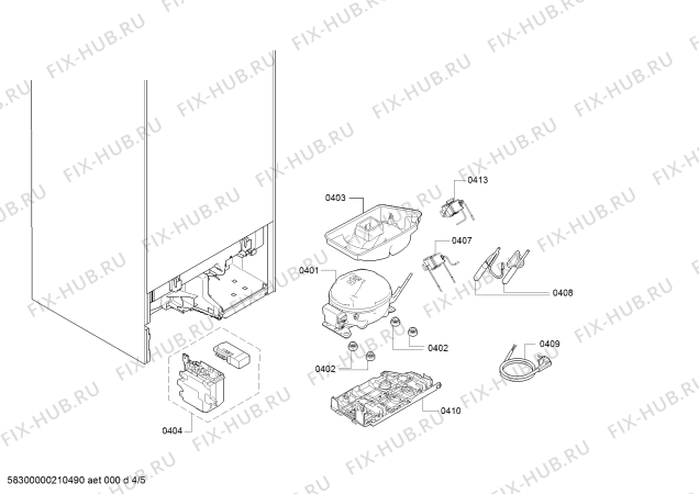 Схема №3 KIF86HD30C Bosch с изображением Дверь для холодильника Siemens 00718332