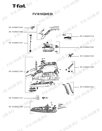 Схема №1 FV1610Q0/E20 с изображением Ручка для электропарогенератора Seb FS-9100027200