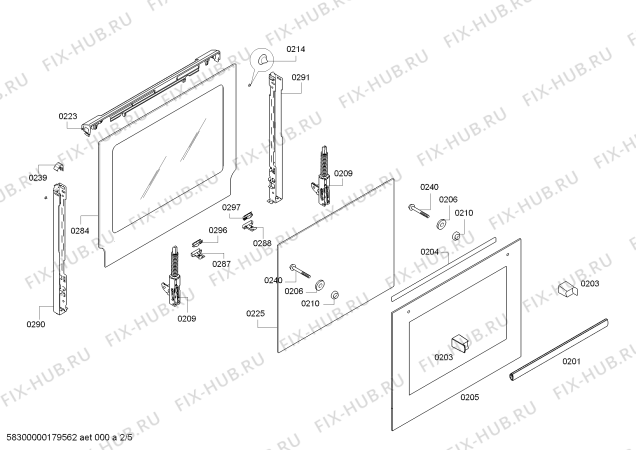 Взрыв-схема плиты (духовки) Bosch HBA23R150E H.BO.NP.L3D.IN.GLASS.B1c.X.E0_C/// - Схема узла 02