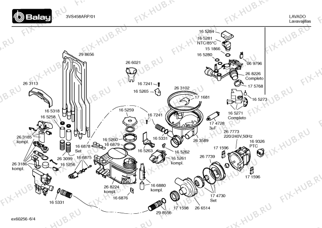 Схема №1 3VS458ARP vs458-AGATHA с изображением Панель управления для посудомойки Bosch 00218332