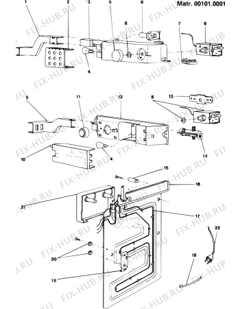 Взрыв-схема холодильника Indesit R2219 (F001472) - Схема узла