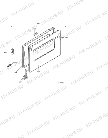 Взрыв-схема плиты (духовки) Electrolux REGINETT - Схема узла Door 003