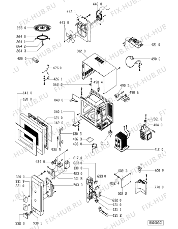 Схема №1 UKM 128 с изображением Подрешетка для свч печи Whirlpool 481990200866