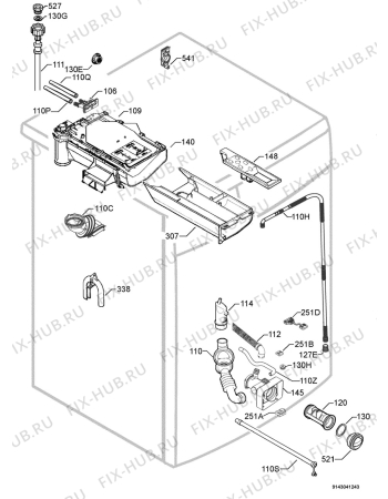 Взрыв-схема стиральной машины Electrolux EWF16980W CHILD LOCK - Схема узла Hydraulic System 272