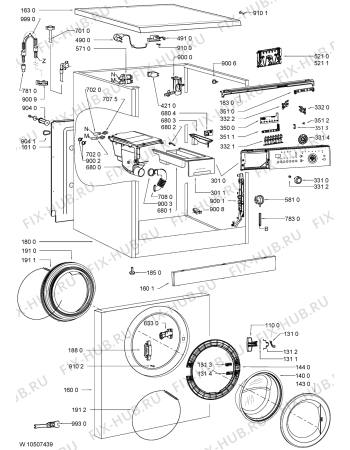 Схема №2 WA PLUS 64 TDI с изображением Обшивка для стиралки Whirlpool 481010489782