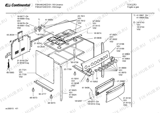 Схема №1 FSK44K27ED AVALON II с изображением Дюза для электропечи Bosch 00418540