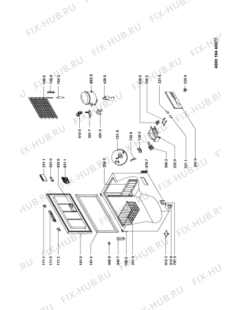 Схема №1 GTA 2501 OPTIMA с изображением Дверца для холодильника Whirlpool 481241610111