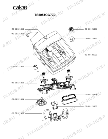 Схема №1 TS8051F0/7Z0 с изображением Всякое для массажера Rowenta CS-00121366