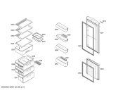 Схема №2 4KE56L50 с изображением Дверь морозильной камеры для холодильной камеры Bosch 00680392