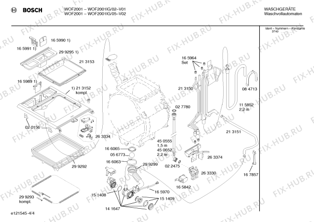 Схема №1 WOF1601IG WOF1601 с изображением Инструкция по эксплуатации для стиралки Bosch 00522563