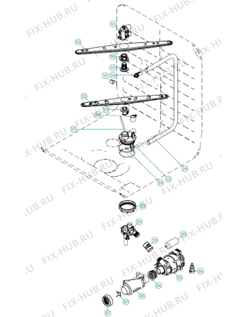 Взрыв-схема посудомоечной машины Asko D5904 AU   -Stainless (340332, DW90.C) - Схема узла 03