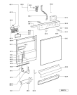 Схема №1 C 424 BL с изображением Панель для посудомойки Whirlpool 481245372155