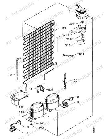 Взрыв-схема холодильника Zanussi ZI722/10DAC - Схема узла Functional parts