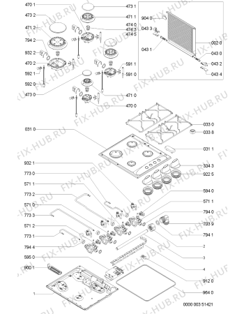 Схема №1 AKL 755/IX с изображением Втулка для электропечи Whirlpool 481244038858