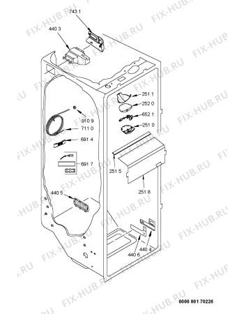 Схема №3 KSDN 5060/A SW с изображением Заглушка для холодильника Whirlpool 481244069229