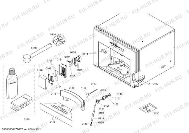 Схема №4 TKN68E75UC с изображением Съемщик натяжения для электрокофемашины Bosch 00605451