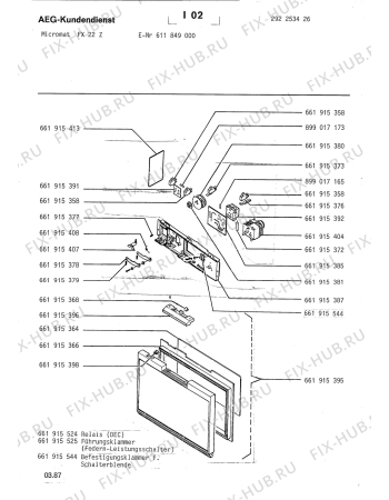 Взрыв-схема микроволновой печи Aeg MICROMAT FX 22 Z - Схема узла Section1