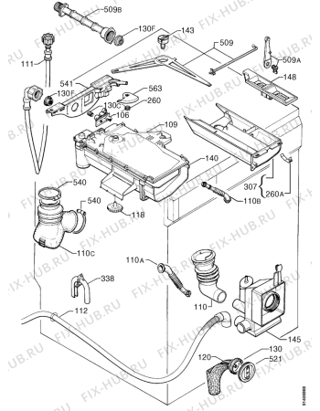 Взрыв-схема стиральной машины Privileg 137075 8 - Схема узла Hydraulic System 272
