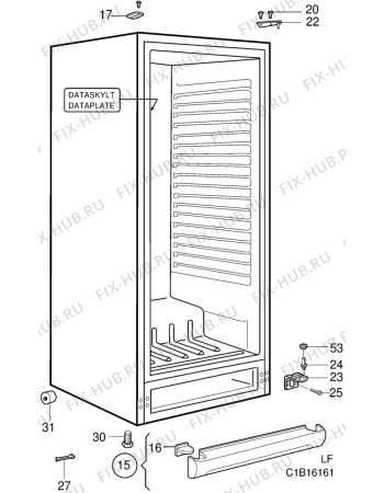Взрыв-схема холодильника Electrolux ER8713CX - Схема узла C10 Cabinet