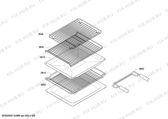 Схема №1 HBC86K753N с изображением Панель управления для плиты (духовки) Bosch 00669566