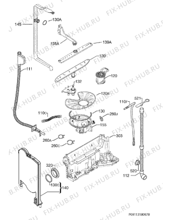 Взрыв-схема посудомоечной машины Electrolux ESL94300LO - Схема узла Hydraulic System 272