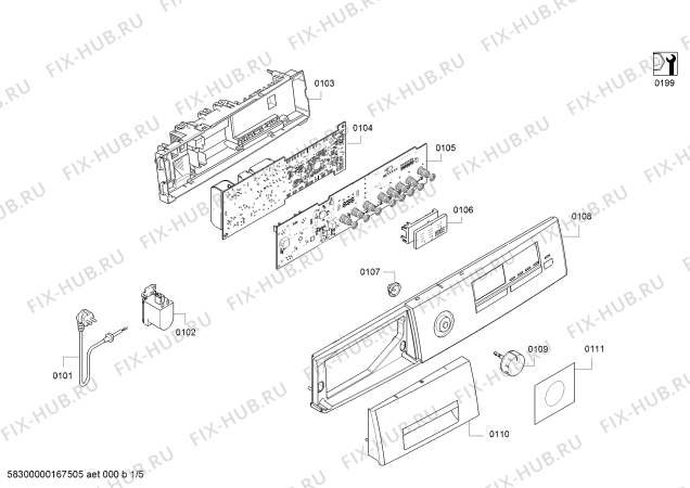 Схема №1 WM14Q46SGC iQ500 varioPerfect с изображением Ручка для стиралки Siemens 00627771